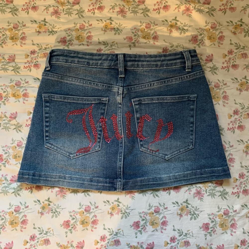 Denim jean juicy couture mini skirt